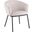 Ashland Contemporary Chair In Black Steel And Cream Fabric