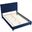 Ashley Tufted Velvet Fabric King Platform Bed In Blue