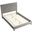 Ashley Tufted Velvet Fabric King Platform Bed In Gray