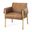 Ashton Accent Chairin Brown Leather with Light Wood