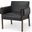 Ashton Black Faux Leather Fabric With Dark Brown Wood Accent Chair