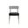 Ashwin Stackable Dining Chair Set of 2 In Gold and Bravo Black