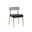 Ashwin Stackable Dining Chair Set of 2 In Gold and Bravo Black