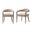 Aspen Dining Armchair Set of 2 In Gold Dust