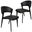 Aspen Modern Dining Chair Set of 2 Black Frame In Black