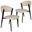 Aspen Modern Dining Chair Set of 2 Black Frame In Light Grey