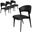 Aspen Modern Dining Chair Set of 4 Black Frame In Black