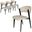 Aspen Modern Dining Chair Set of 4 Black Frame In Light Grey