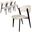 Aspen Modern Dining Chair Set of 4 Black Frame In White