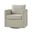 Asser Slipcovered Swivel Chair In Linen