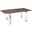 Astor Dining Table With Stainless Base and Brown Marbled Top