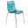 Astor Water Ripple Design Dining Chair In Black Base and Transparent Blue Seat
