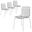 Astor Water Ripple Design Dining Chair In White Base and Transparent Black Seat