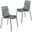 Astor Water Ripple Design Dining Chair Set of 2 In Black Base and Transparent Black Seat