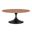 Astrid 36 Inch Round Coffee Table In Walnut and Matte Black