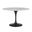 Astrid 47 Inch Round Table In High Gloss White and Matte Black