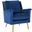 Astrid Navy and Natural Mid Century Arm Chair