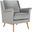 Astrid Stone and Natural Mid Century Arm Chair