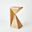 Asymmetrical Angle Side Table In Oak