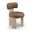 Atelier Vegan Leather Upholstered Dining Chair Set of 2 In Brown
