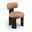 Atelier Vegan Leather Upholstered Dining Chair Set of 2 In Cognac