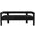 Athena Velvet Bench In Black