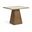 Atrium 36 Inch Glass and Cane Top with Solid Wood Base Dining Table In Brown