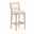Atrium Cane Back and Vegan Leather Upholstered Bar Stool Set of 2 In Cream