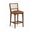 Atrium Cane Back and Vegan Leather Upholstered Seat Counter Stool Set of 2 In Cognac