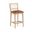 Atrium Cane Back and Vegan Leather Upholstered Seat Counter Stool Set of 2 In Cognac