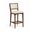 Atrium Cane Back and Vegan Leather Upholstered Seat Counter Stool Set of 2 In Cream