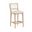Atrium Cane Back and Vegan Leather Upholstered Seat Counter Stool Set of 2 In Cream