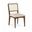 Atrium Cane Back and Vegan Leather Upholstered Seat Dining Chair Set of 2 In Beige