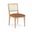 Atrium Cane Back and Vegan Leather Upholstered Seat Dining Chair Set of 2 In Cognac