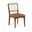 Atrium Cane Back and Vegan Leather Upholstered Seat Dining Chair Set of 2 In Cognac