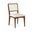 Atrium Cane Back and Vegan Leather Upholstered Seat Dining Chair Set of 2 In Cream