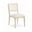 Atrium Cane Back and Vegan Leather Upholstered Seat Dining Chair Set of 2 In Cream