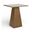 Atrium Glass and Cane Top with Solid Wood Base Bar Height Table In Brown Walnut