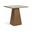 Atrium Glass and Cane Top with Solid Wood Base Counter Height Table In Brown