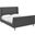 Aubree Gray Queen Upholstered Fabric Sleigh Platform Bed