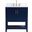 Aubrey 30 Inch Single Bathroom Vanity In Blue With Backsplash