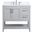 Aubrey 36 Inch Single Bathroom Vanity In Grey With Backsplash