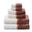 Aubrey 6 Piece Jacquard Towel Set In Burgundy