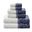 Aubrey 6 Piece Jacquard Towel Set In Navy