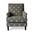 Aubrey Geometric Upholstered Accent Chair with Nailhead Trim In Midnight