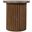 Auden 24 Inch Round Fluted Pedestal Base End Table In Chestnut