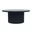 Auden 40 Inch Round Fluted Pedestal Base Coffee Table with Caster Wheels In Black