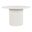 Auden 48 Inch Round Fluted Pedestal Base Dining Table In White