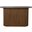 Auden Oval Fluted Pedestal Base Sofa Console Table In Chestnut
