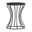 Audrey End Table In Slate Gray and Dove Gray